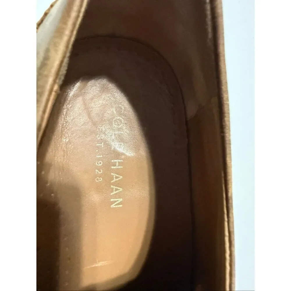 Cole Haan Men's Size 11 Brogue Oxford Shoes Light Brown Lace Up Preppy Office
